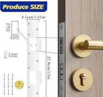 Double Holes Door Latch Plate, Adjustable Deadbolt Strike ...