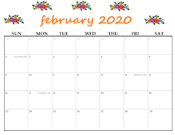 Cute February 2020 Calendar Design In 2020 Calendar Printables Calendar Template Free Printable Calendar