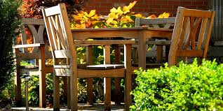Build the legs of the table out of 4×4 lumber and join them together with 2×4 aprons. Spring Cleaning Outdoors How To Spruce Up Your Decking Patio Or Balcony After Winter Bosch Diy