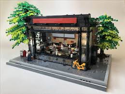 Book Cafe In Early Summer In 2020 Met Afbeeldingen Lego Architectuur Lego Ideeen Lego Bouwen