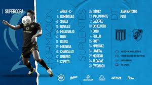River plate tuvo que improvisar su equipo para enfrentar a boca juniors en la copa de la liga y aún más debió hacerlo para medirse frente a los once que logró reunir river ante santa fe. Golazo On Twitter Full Time River Plate 5 Racing Club 0 River Are Supercopaargentina Champions Https T Co Sgdf4xq8yh