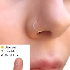 Bioflex Nose Retainer Plastic Nose Rings And Studs Non Metal Etsy Nose Jewelry Nose Ring Nose Ring Stud