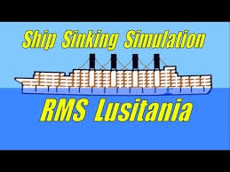 lusitania sinking simulation, ship