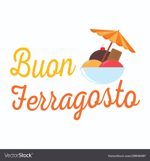 Buon Ferragosto Background Royalty Free Vector Image