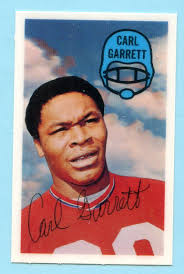 1970 Kelloggs Football # 27B Carl Garrett -- Box 704