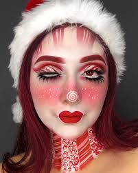 Candy Cane Kostum Selber Machen Make Up Tipps Schminkzeug Und Weihnachten Make Up