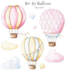 Hot Air Balloon Watercolor Clipart Kids Clipart Nursery Etsy In 2022 Hot Air Balloons Art Hot Air Balloon Drawing Balloon Painting
