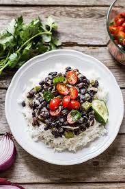 Black Beans And Rice In Rice Cooker Recipe Cuban Style Black Beans Rice With Coconut Cream The Clever Carrot Healthy Recipes Black Beans And Rice Recipes
