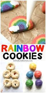 Rainbow Cookies With Video Recipe Rainbow Cookies Rainbow Desserts Kid Desserts