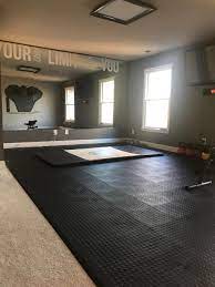 Fatigue Floor Tile Aerobic Staylock Bump Top Home Gym Flooring Gym Room At Home Workout Room Home