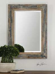 Avia Rectangle Oversized Wall Mirror Rustic Wall Mirrors Blue Wall Mirrors Wood Mirror
