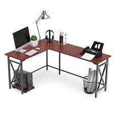 Corner computer desk rotating l shape gaming study pc table home furniture fch. L Shaped Computer Desk 67 X 51 Walnut Corner Computer Desks 2 Piece Corner Laptop Table Home Office Des Office Desk Corner Computer Desk Long Computer Desk