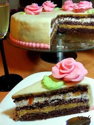 Tort cu crema caramel si pralina. Tort Cu Crema De Caramel Si Piersici Retete Originale Cu Nicole
