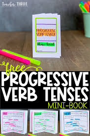 Teaching Progressive Verb Tenses Teacher Thrive In 2020 Progressive Verbs Teaching Verbs Verb Tenses