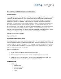 This office administrator job description template includes key office administrator duties and responsibilities. Accountant Office Manager Job Description Template Free Download Free Pdf Books