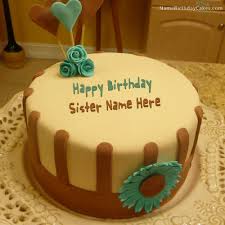 Happy Birthday Cake For Sister With Name And Photo Edit Best Birthday Cake For Sister With Name Birthday Cake Maker Happy Birthday Cakes Online Birthday Cake