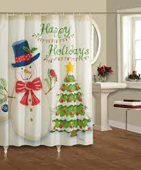 Easy Christmas Bathroom Decor Accessories Part 2 Holiday Shower Curtains Christmas Shower Curtains Holiday Shower