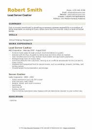 This system is applied in restaurants with a less complex service and less choices of food and drink on their menus. Server Cashier Resume Samples Qwikresume