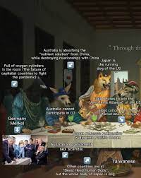 Asia world leaders pile more pressure on china Wuheqilin Chinese Propagandist Cartoonist Uses The Last Supper Scene As Background To Depict The G7 Summit His Other Works Are Included Weehingthong