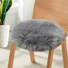 All you have to do is regular cleaning. Amazon Com Eanpet Faux Sheepskin Chair Pad 18 X 18 Round Cover Seat Cushion Pad Soft Fluffy Area Rug For Area Rugs For Chair Seat Pad Couch Pad Area Natural Rugs Grey Home