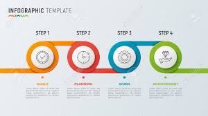 a vector timeline chart info graphic design for data visualization