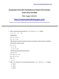 Selain itu ada soal yang membahas mengenai kasus kusus dalam permasalahan program linear seperti titik pojok. Contoh Soal Fungsi Linear Matematika Ekonomi Dan Jawabannya Cara Golden