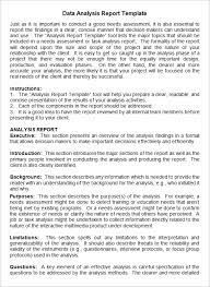 Analytical Report Template 6 Templates Example Templates Example Report Template Business Analyst Data Analysis