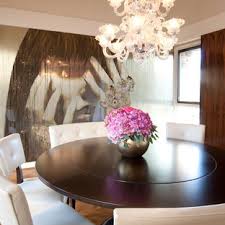 Room size, chair size, space between each chair and space between the chair and wall should all be considered for reliable placement. Round Dining Room Table Houzz