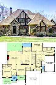 5 Bedroom Two Story Tudor Style Home With Optional Lower Level Floor Plan In 2020 Tudor House Exterior Tudor Style Homes Mansion Floor Plan