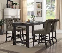 Shop for counter height dining sets in dining room sets. Sania Iii Counter Height Rectangular Dining Set W Gray Chairs Furniture Of America Furniture Cart
