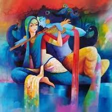 Radha Krishna Love By Sanjay Tandekar Krishna Painting Krishna Art Radha Krishna Art