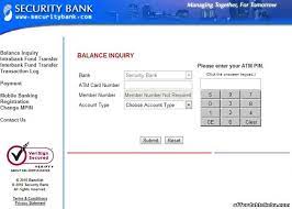 Recto avenue, lipa city, batangas: Security Bank Atm Card Balance Inquiry Online Banking 18033