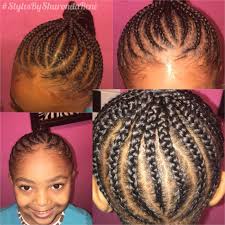 Braided Ponytail Basic Cornrows No Extensions Added All Natural Style For 5 Year Old Kids Braids Braided Ponytail Hair Styles