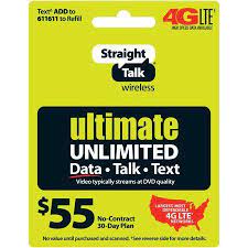Customers using straight talk's at&t towers are not authorized to use hotspot. Straight Talk 55 Ultimate Unlimited 30 Day Plan E Pin Top Up Email Delivery Walmart Com In 2021 Straight Talk Wireless How To Plan Day Plan