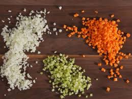 Quando il mirepoix non è precotto, le verdure costituenti possono essere tagliate a una dimensione maggiore, a seconda del tempo di. How To Make Flavor Bases Mirepoix Sofrito And More Food Network