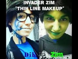 Invader Zim "Thin Line" Makeup:.