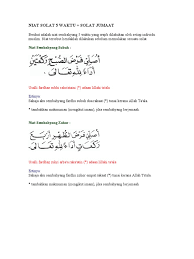 Surat pendek dibaca pada dua rakaat pertama. Niat Solat 5 Waktu