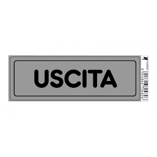 In uscita ( outbound ) uscita di sicurezza; Cartello Adesivo Uscita 170x45 Mm Bricocasa