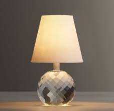 Mini Lourdes Crystal Ball Table Lamp With Shade Aged Pewter Ball Lamps Lamp Table Lamp