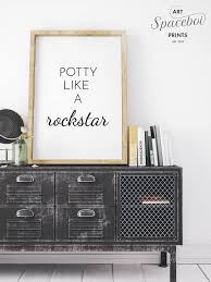 Black And White Rockstar Prints Potty Like A Rockstar Funny Bathroom Signs Printable Art Funny Bathroom Art Bathroom Wall Art Bath Inspirational Prints Typography Prints Bathroom Artwork