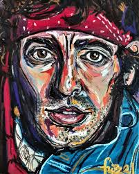 The Boss, Bruce Springsteen Artist Print, Contemporary Art, Rock N Roll  Art, Expressionist Portrait, Rock Legend, Man Cave Wall Decor