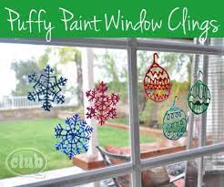 Puffy Paint Window Clings Christmas Window Decorations Diy Window Clings Puffy Paint