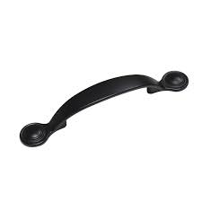 Probrico Retro Furniture Hardware Black Cabinet Handles 3 Inch Hole Centers Footed Drawer D Cabinet Handles Black Cabinet Handles Kitchen Cabinet Door Handles