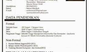 Download Contoh Cv Lulusan Sma Belum Ada Pengalaman Kerja Templates Template Free Ms Office