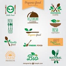 Logos Daliments Biologiques Logos Nourriture Logo Et