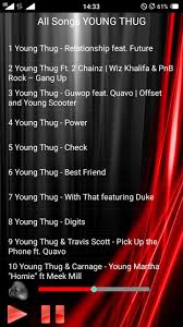 Quem escolhe se uma música estará disponível para download é o próprio artista, produtora ou gravadora. Young Thug Songs Para Android Apk Baixar