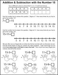 number bonds to 15 free math worksheets