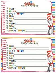 This Is A 10 Question Game You Can Play With Your Students It Can Be Played Individually Or As A Team Emojis Are Us Emoji Games Dr Seuss Book Bookworm Party