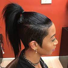 Pin By Gabi Marie On Tressed Out Shaved Side Hairstyles Braided Ponytail Hairstyles Mohawk Hairstyles