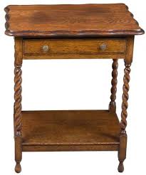 Antique Oak Barley Twist Side Table W Drawer Antique Oak Furniture Antique Table Antique Side Table